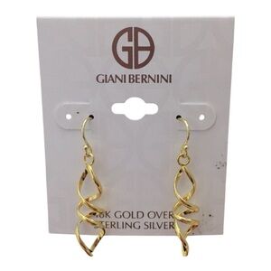 NWT Giani Bernini 18k gold/sterling earrings
